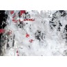 Cuadros Modernos-Cuadro abstracto B/N grises y rojo